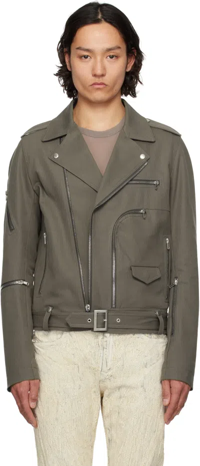 Rick Owens Gray Hollywood Bauhaus Stooges Jacket In 34 Dust