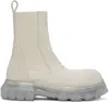 Rick Owens Bozo Tractor White Boot In 410 Dinge/clear