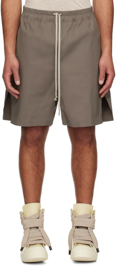 Rick Owens Gray Hollywood Boxers Shorts In 34 Dust
