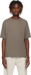 Rick Owens Gray Hollywood Brad T-shirt In 34 Dust