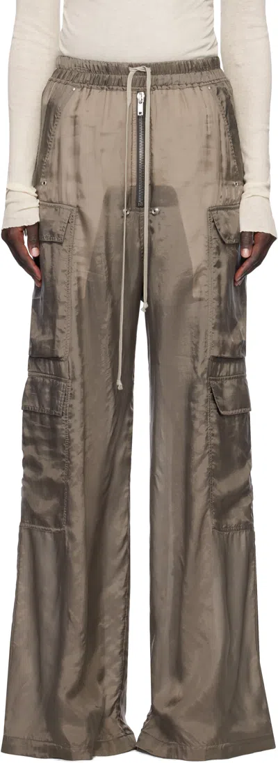 Rick Owens Gray Hollywood Cargobelas Lounge Pants In 34 Dust