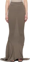 Rick Owens Gray Hollywood Dauphine Maxi Skirt In 34 Dust