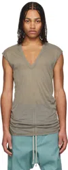 Rick Owens Gray Hollywood Deep V Sl T-shirt In 34 Dust