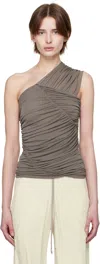 Rick Owens Gray Hollywood Edfu Top In 34 Dust