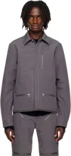 Rick Owens Gray Hollywood Headon Overshirt In Gray