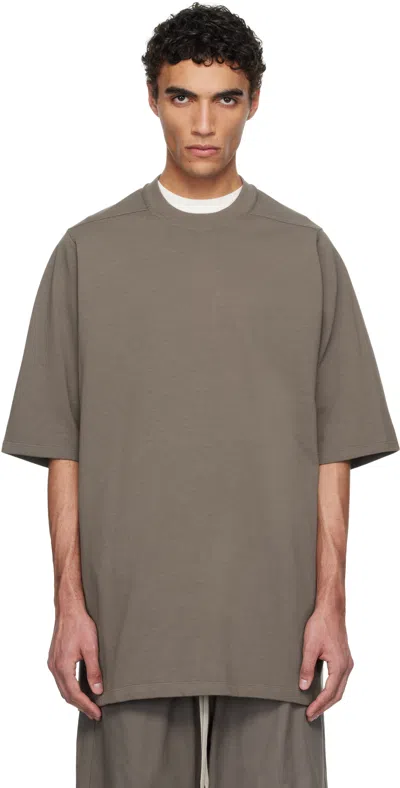 Rick Owens Gray Hollywood Jumbo Ss T-shirt In 34 Dust