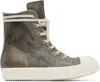 Rick Owens Hi-top Sneakers In 3411 Dust/milk/milk
