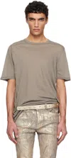 Rick Owens Gray Hollywood Level T-shirt In 34 Dust