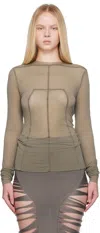 Rick Owens Gray Hollywood Lido Top In Green