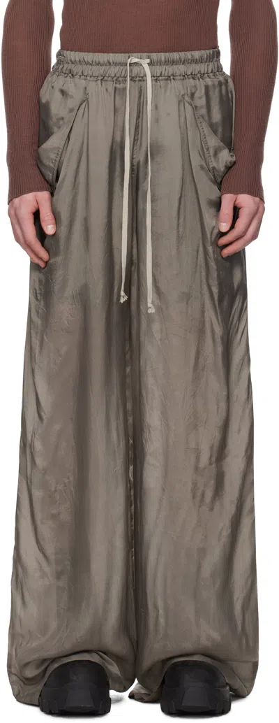 Rick Owens Gray Hollywood Lido Trousers In 34 Dust