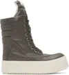 Rick Owens Hollywood Mega Geobasket High Top Sneakers Dust And Milk In 34341 Dust/dust/milk