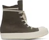 Rick Owens Dark Dust Leather Sneakers In 3411 Dust/milk/milk