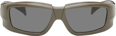 Rick Owens Gray Hollywood Rick Sunglasses In 3409 Dust/black
