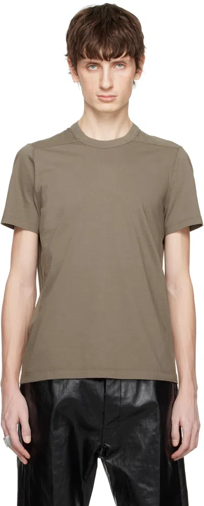 Rick Owens Gray Hollywood Short Level T-shirt In 34 Dust