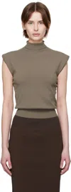 Rick Owens Gray Hollywood Sl Turtleneck In 34 Dust