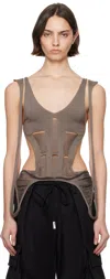 Rick Owens Gray Hollywood Tanja Long Tank Top