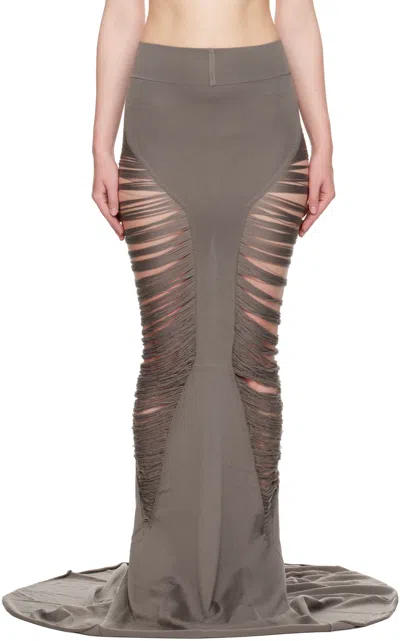 Rick Owens Gray Hollywood Tanja Maxi Skirt