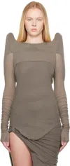 Rick Owens Gray Hollywood Tec Bolero T-shirt