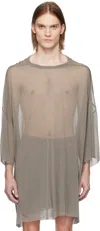 Rick Owens Gray Hollywood Tommy T Top In 34 Dust