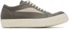 Rick Owens Gray Hollywood Vintage Sneakers In 3411 Dust/milk/milk