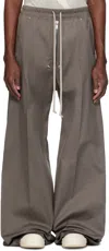 Rick Owens Bella Wide-leg Leather Drawstring Trousers In 34 Dust