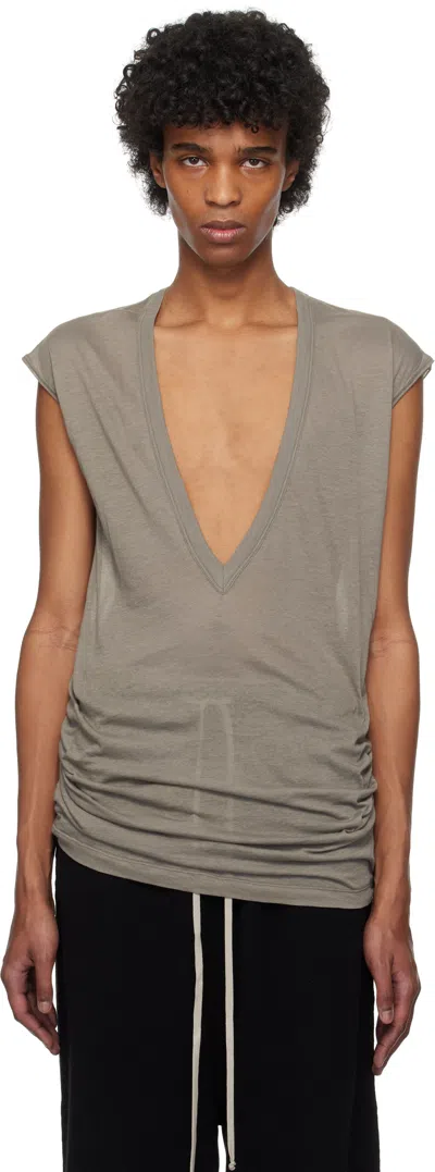 Rick Owens Gray Holywood Dylan T-shirt In 34 Dust