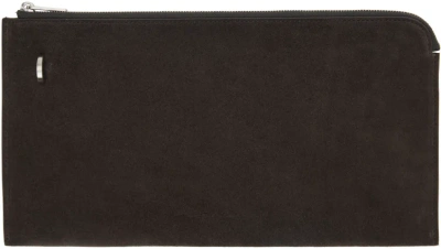 Rick Owens Grey Invite Envelope Wallet In Burgundy