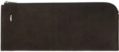 Rick Owens Gray Invite Wallet In Brown