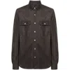 Rick Owens Men Outeshirt Leather Jacket