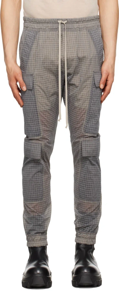 Rick Owens Grey Mastodon Cargo Trousers In 34 Dust
