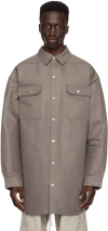 Rick Owens Hemdjacke Aus Denim In 34 Dust