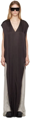 Rick Owens Gray Porterville Arrowhead Maxi Dress In 78 Drkdust