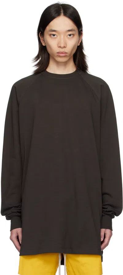 Rick Owens Gray Porterville Baseball Sweatshirt In 78 Drkdust