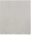 Rick Owens Fringed Cashmere Scarf In 08 Pearl