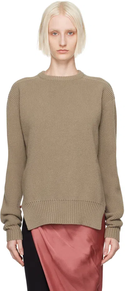 Rick Owens Gray Porterville Heavy Sweater In 34 Dust