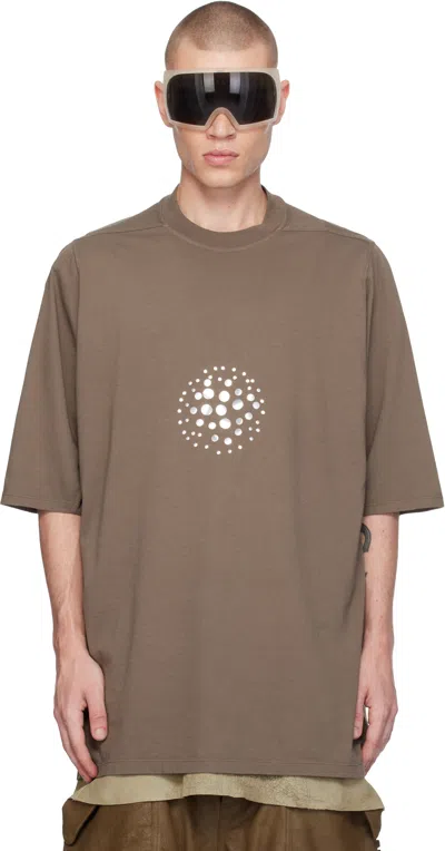 Rick Owens Gray Porterville Jumbo Ss T-shirt In 34 Dust