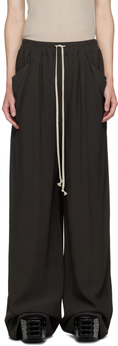 Rick Owens Grey Porterville Lido Trousers In 78 Drkdust