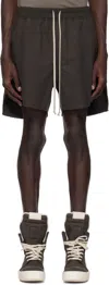 Rick Owens Gray Porterville Long Boxers Shorts In 78 Drkdust
