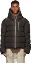 Rick Owens Gray Porterville Sealed Down Jacket In 78 Drkdust