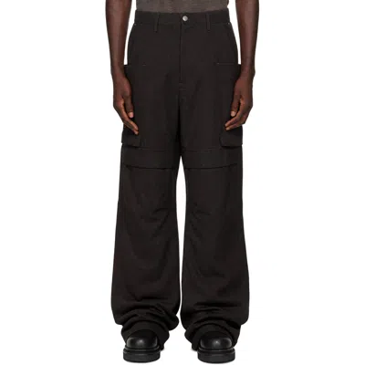 Rick Owens Gray Porterville Stefan Cargo Pants In Brown