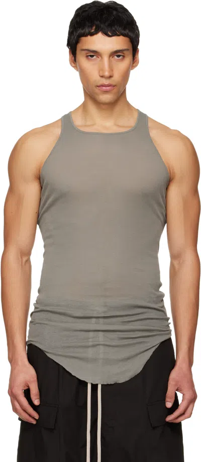Rick Owens Gray Temple Basic Rib Tank Top