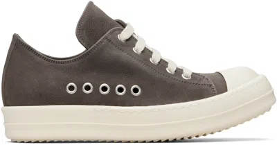 Rick Owens Gray Temple Extreme Low Sneakers In Multi