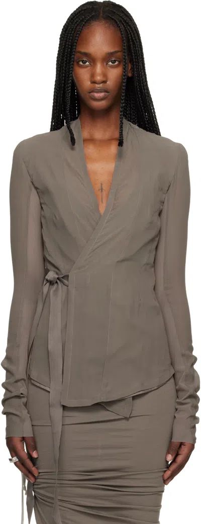 Rick Owens Gray Temple Hollywood Jacket