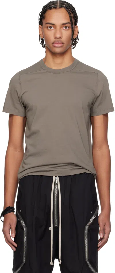 Rick Owens Gray Temple Short Level T-shirt In Neutral