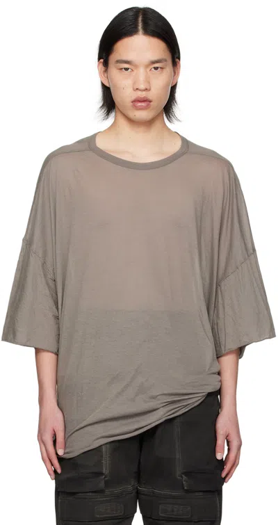 Rick Owens Gray Tommy T-shirt In 34 Dust