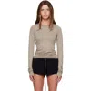 Rick Owens Gray Tower Basic Ls T-shirt In 168 Ash