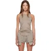 Rick Owens Gray Tower Basic Tank Top In 168 Ash