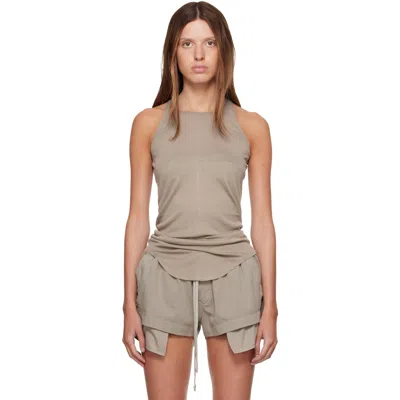 Rick Owens Gray Tower Basic Tank Top In 168 Ash