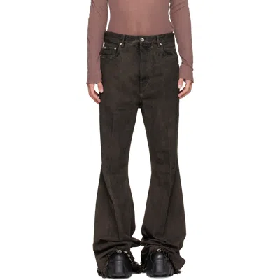 Rick Owens Gray Tower Bolan Bootcut Jeans In Black
