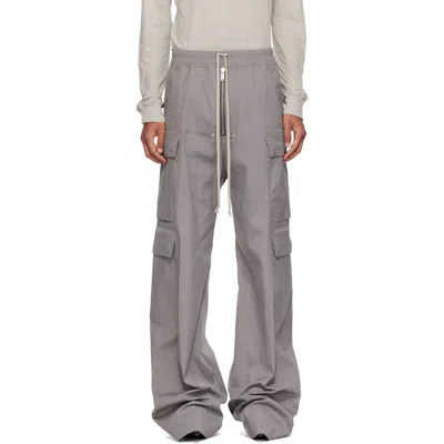 Rick Owens Cargobelas Wide-leg Trousers In Gray
